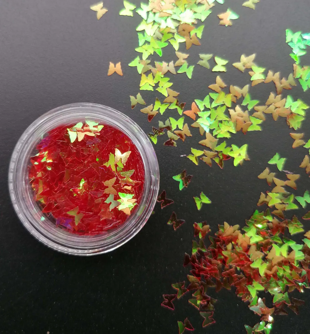 Gold Silver Glitter Nail Foil Sticker Adhesive Transfer Paillette Flake Full Cover Weed Leaf Decal Decor Decoration Manicure
