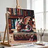 Framed Sleeping Little Dragon-Paint By Numbers Acrylic Painting 20*20Cm With Color Box 3Ml（12Colors）