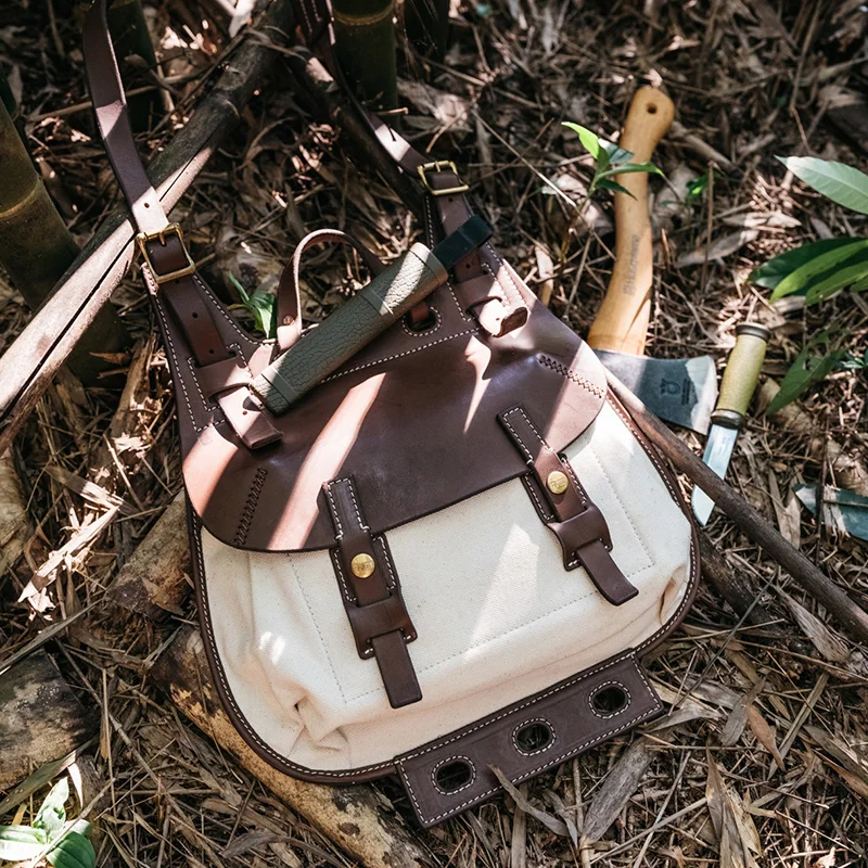 Retro Outdoor Camping Motorcycle Shoulder Messenger Bag