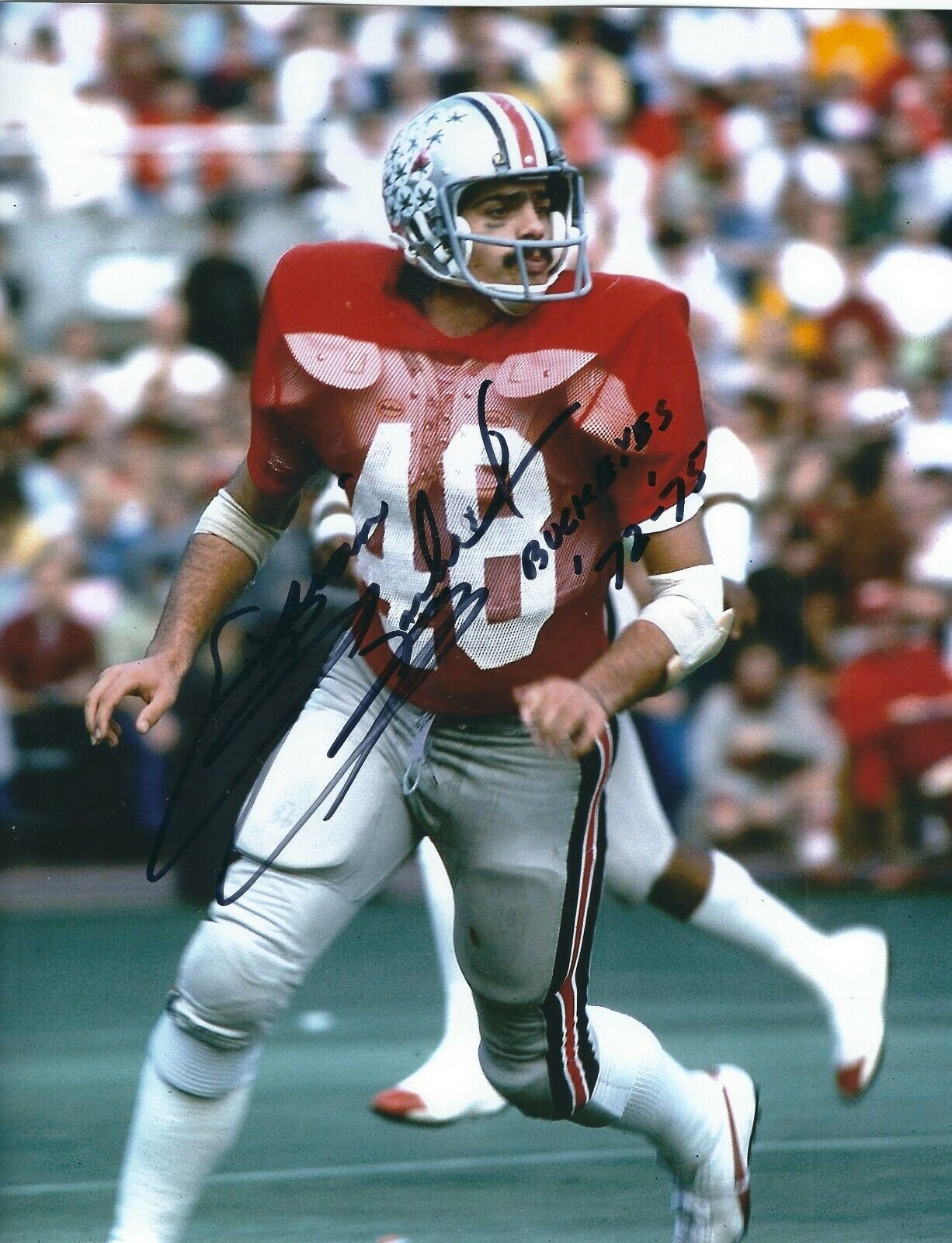 Autographed BRIAN BASCHNAGEL Ohio State University 8x10 Photo Poster painting w/COA