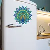 DIY Mandala Diamond Painting Refrigerator Magnet 360 Rotating Diamond Art Magnetic Refrigerator Sticker Double-Layer Rhinestone Refrigerators Stickers for Home Wall Kitchen Decoration