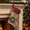 DIY Diamond Painting Christmas Stockings Hanging Ornaments Large Capacity Xmas Socks Pendant Wear Resist Candy Gift Storage Bags for Family Christmas Holiday Party Decoration (Christmas wreath)