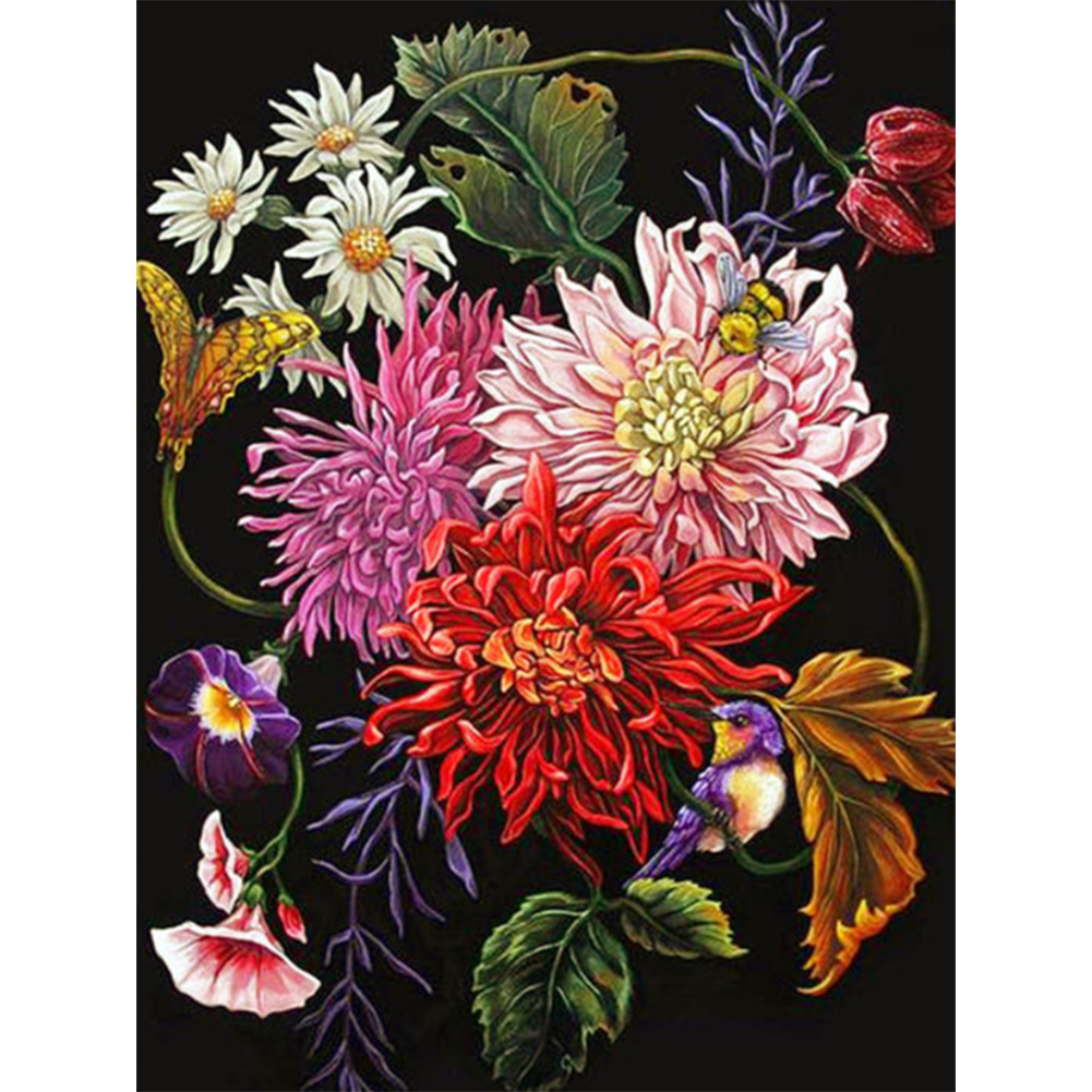 

40*50CM - Square Drill Diamond Painting - Flowers, 501 Original