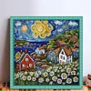 Colored Houses-14CT Stamped Cross Stitch 40*40cm/15.75*15.75in tapestrymarket