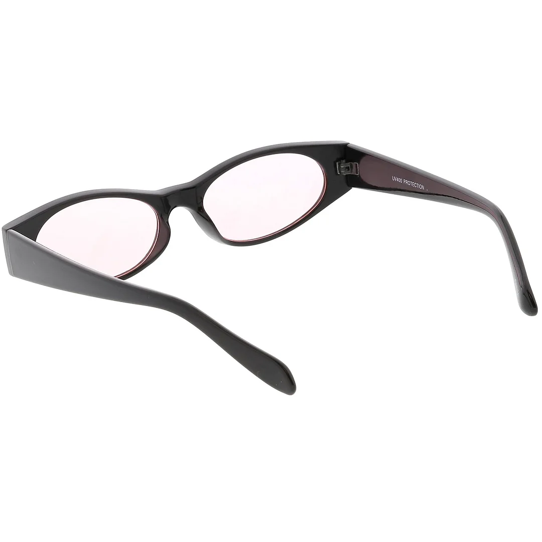Extreme Thick Oval glasses Color Tinted Lens 53MM