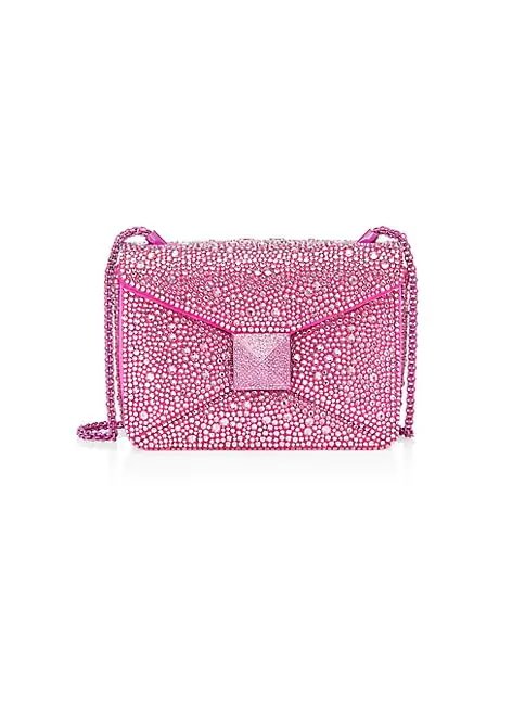 Valentino Garavani Small One Stud Crystal-Embellished Shoulder Bag