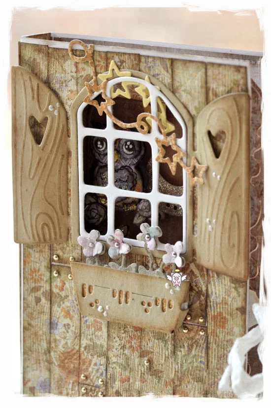 Piggy Craft metal cutting dies cut die mold Flower window potted Scrapbook paper craft knife mould blade punch stencils dies