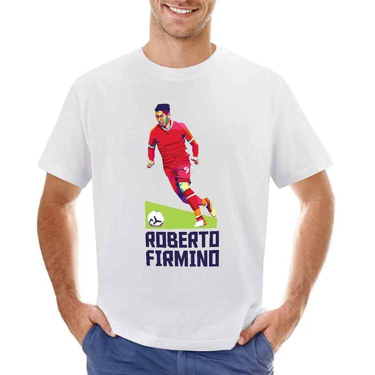 Roberto Firmino Inspired Dribbles The Ball  Men's Soccer Culture Tee