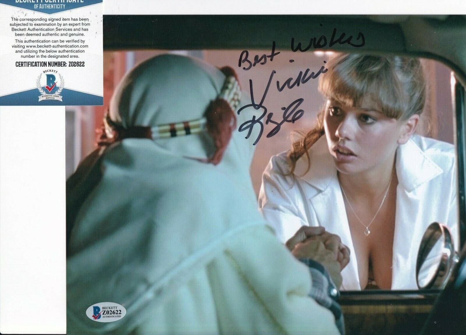 VICKIE REIGLE signed (THE CANNONBALL RUN) Movie 8X10 Photo Poster painting BECKETT BAS Z02622