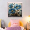 Blue Poppy Flower-11CT Stamped Cross Stitch 40*40cm