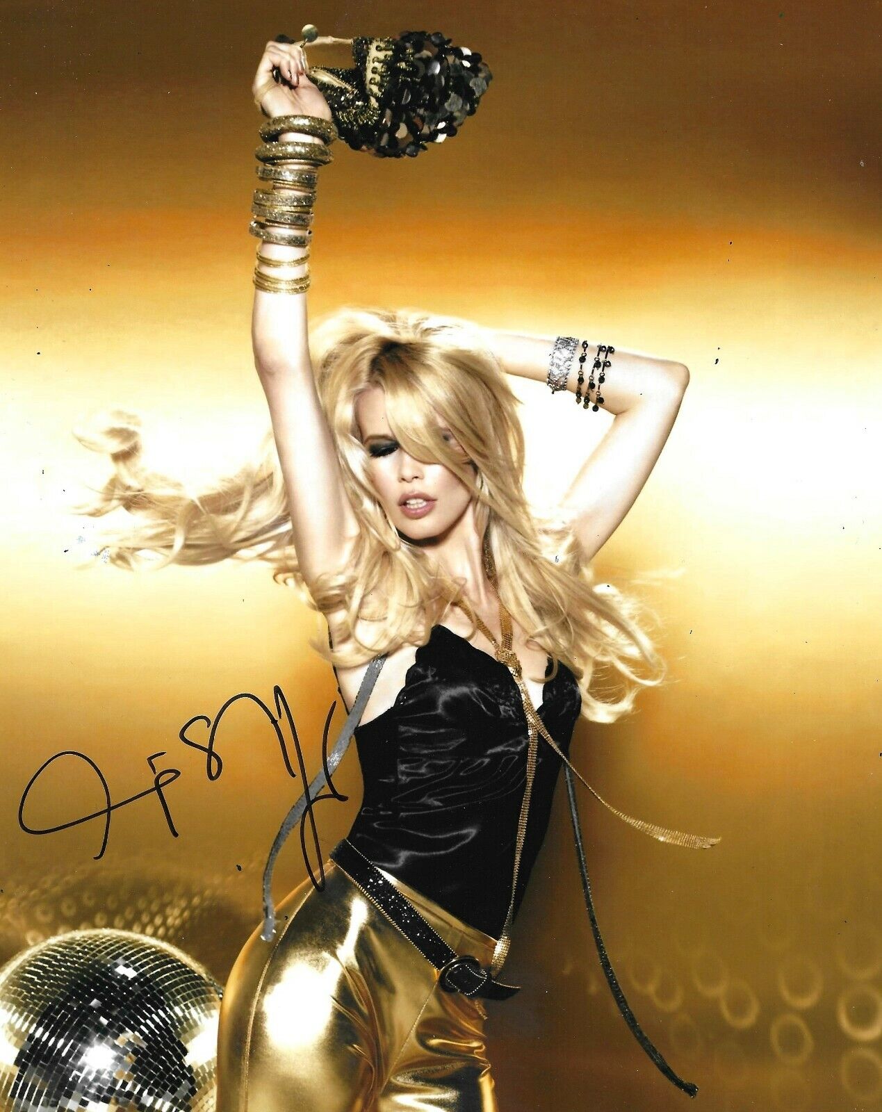 Claudia Schiffer Signed 10x8 Photo Poster painting AFTAL