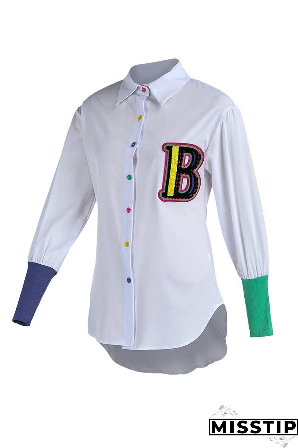 Black Casual Print Patchwork Turndown Collar Shirt Dress Dresses