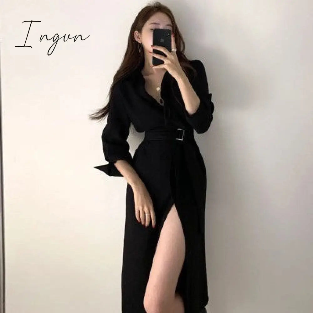 Ingvn - Summer Women’s Dress Shirt Long Evening Female Vintage Maxi Party Beach Women Dresses