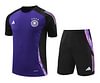 Joyfball 2024/2025 Germany short sleeved training jersey purple+Shorts  1:1 Thai Quality