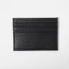 Top-Grain Cowhide Leather Simple One-Piece Card Holder | Exquisite and Compact, Multiple Card Slots for Portable ID Card Holder