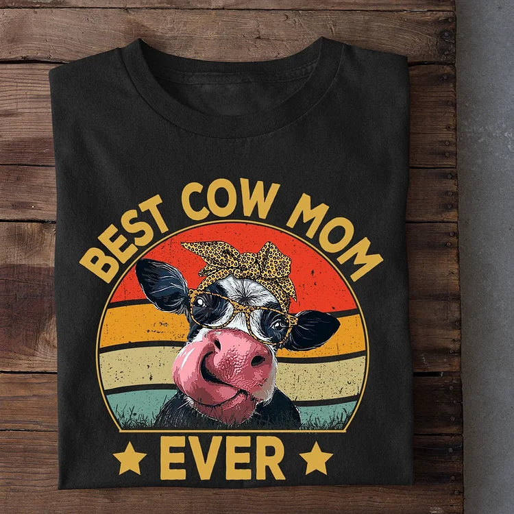Farm Vintage Mother's Day Best Cow T-shirt