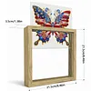 Diamond Painting Special Shaped Drill Independence Day Butterfly With Frame(8.46x8.46inch)