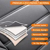 MINGBRON Leather Car Seat Covers,Car Seat Covers Full Set,Automotive Seat Covers 5 Seats,Fit for Most Cars SUV and Most Sedans Grey