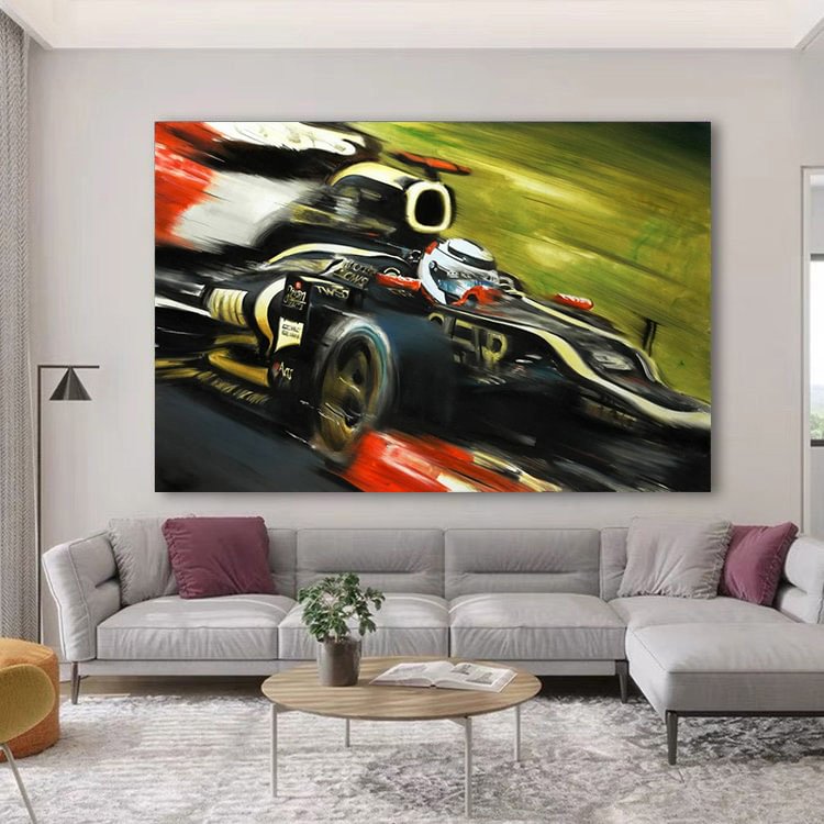 Kimi Raikkonen Lotus E20 F1 Formula 1 Canvas Wall Art