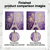 Kits d&rsquo;art de peinture en perles maison maison Tour Eiffel pour d&eacute;co int&eacute;rieure adulte 25x25cm avec cadre