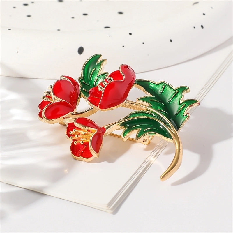 Elegant Pastoral Pin Flower Alloy Women’s Brooches