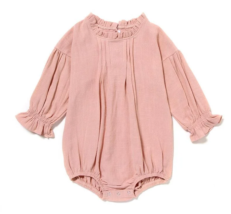 Infant Baby Boys Girls Pure Color Rompers Clothing New 0-2Yrs Spring Autumn Kids Boy Girl Loose Rompers Clothes