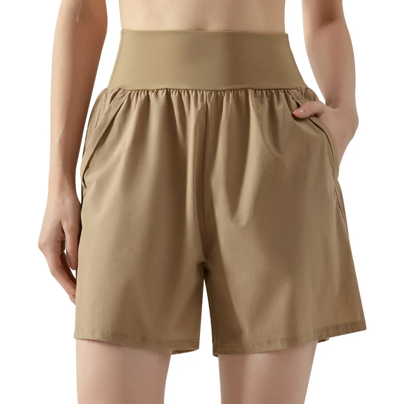 Women's Five-cent Yoga Shorts with High Waists