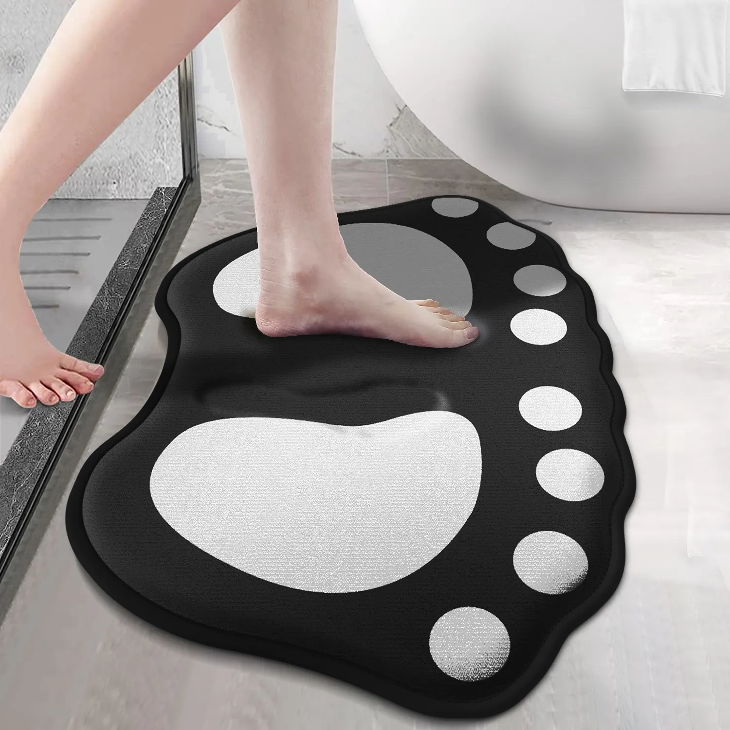 Likron Watches Premium Soft Absorbent Bath Mat Non-Slip Claw-Pattern Bathroom Rug for Comfort Style