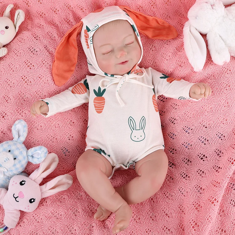 Babeside 20" Sleeping Reborn Baby Doll Newborn Baby Carrot Girl Madge