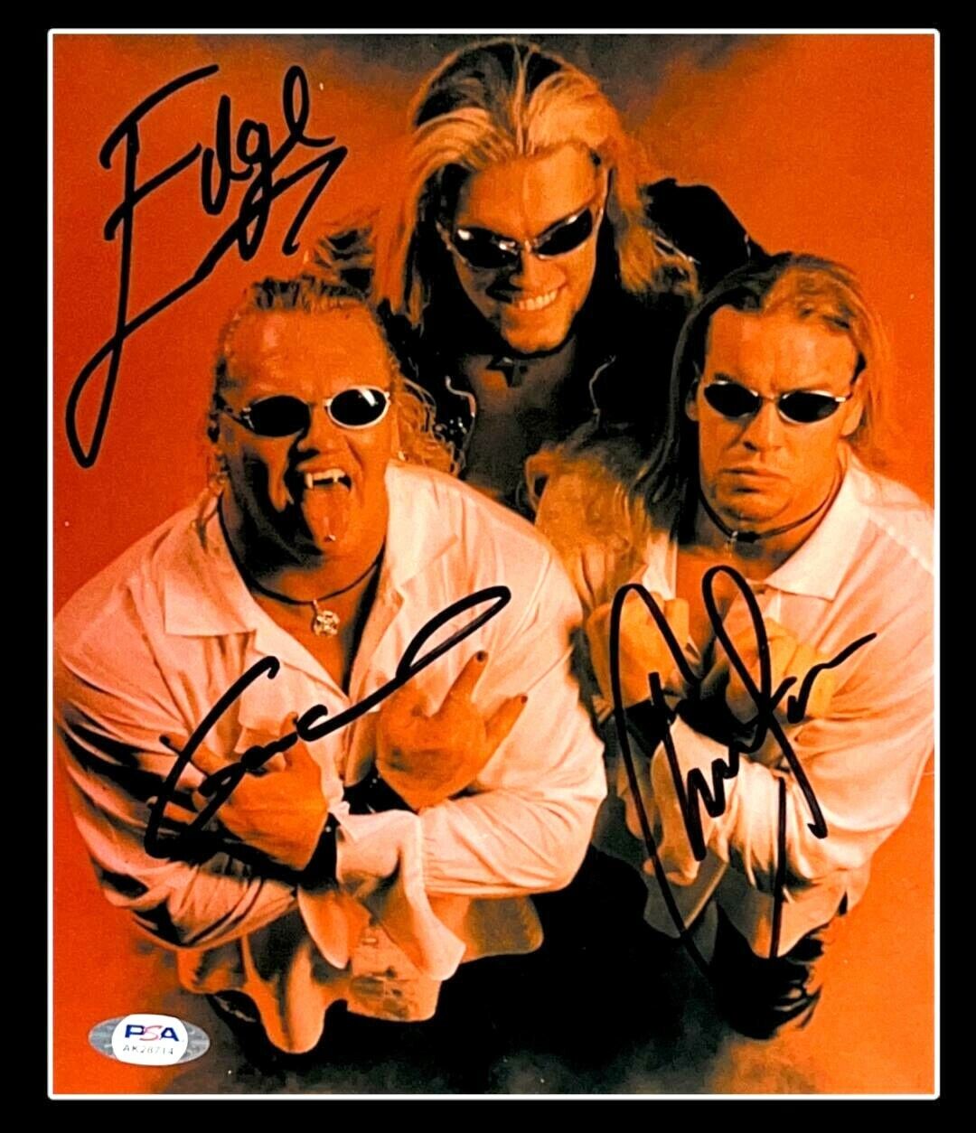 WWE THE BROOD HAND SIGNED AUTOGRAPHED 8X10 WRESTLING Photo Poster painting WITH PSA DNA COA RARE