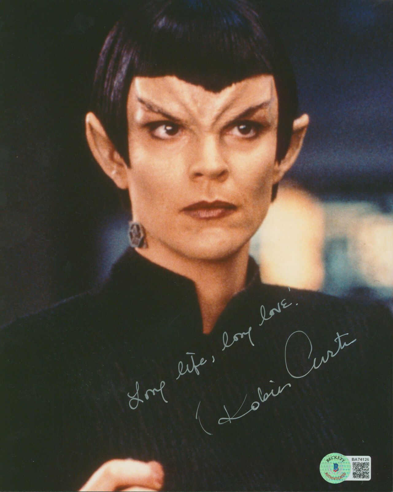 Robin Curtis Star Trek The Next Generation Signed 8x10 Photo Poster painting BAS #BA74126