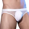 Men's Low-Rise Mesh Underwear Sexy Open Crotch Briefs