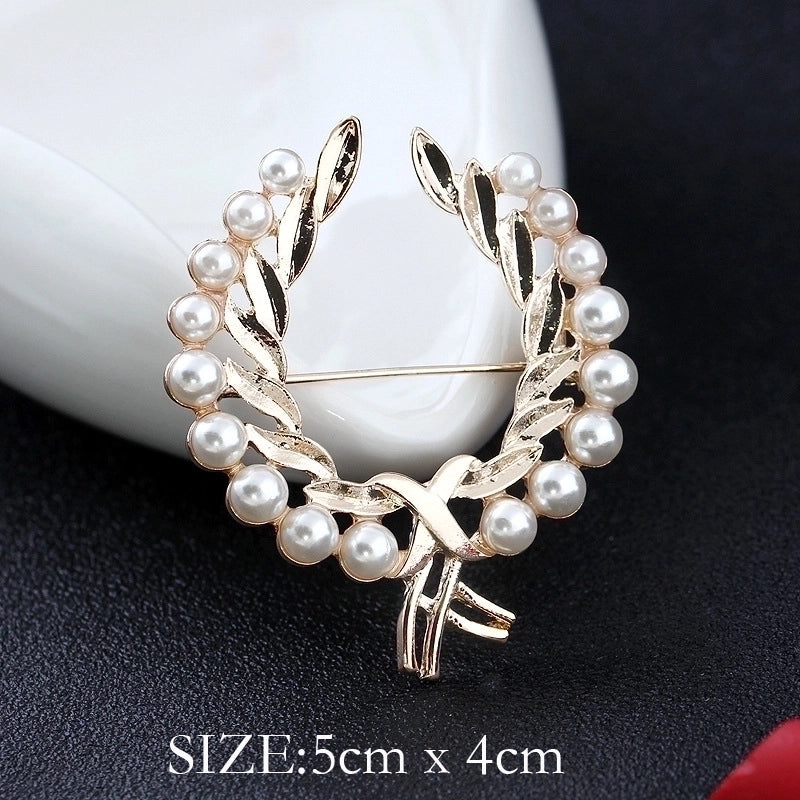 Elegant Pin Star Flower Snowflake Imitation Pearl Alloy Rhinestone Women’S Brooches