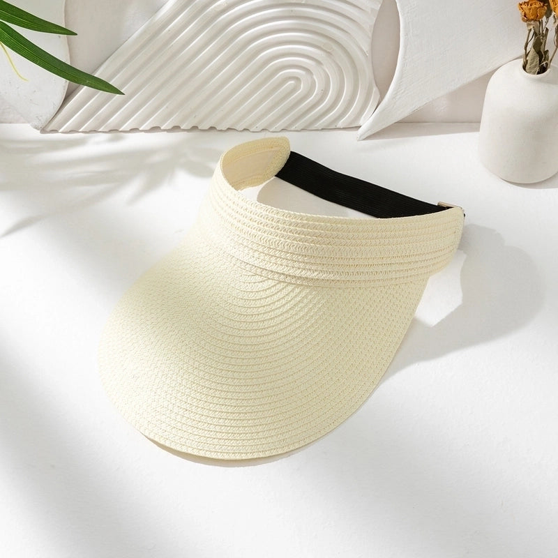 Women’s Basic Geometric Solid Color Straw Hat