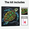 Framed Turtle - DIY Button Art Painting Kit for Creativity DIY Pearl Dot Crafts for Gift Home Wall Decor 30*30CM