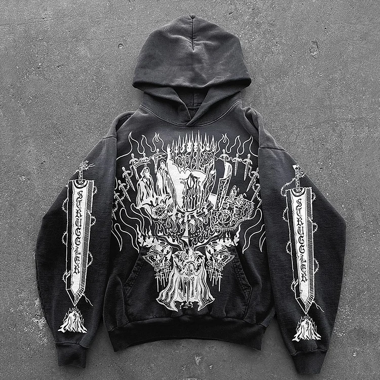 Vintage Dark Pattern Hoodie