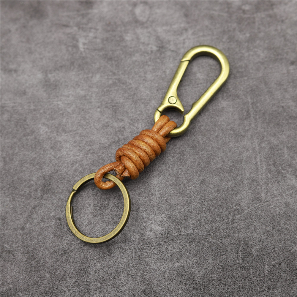 Ox warble handmade Keychain With Fast Spring Hanging Buckle