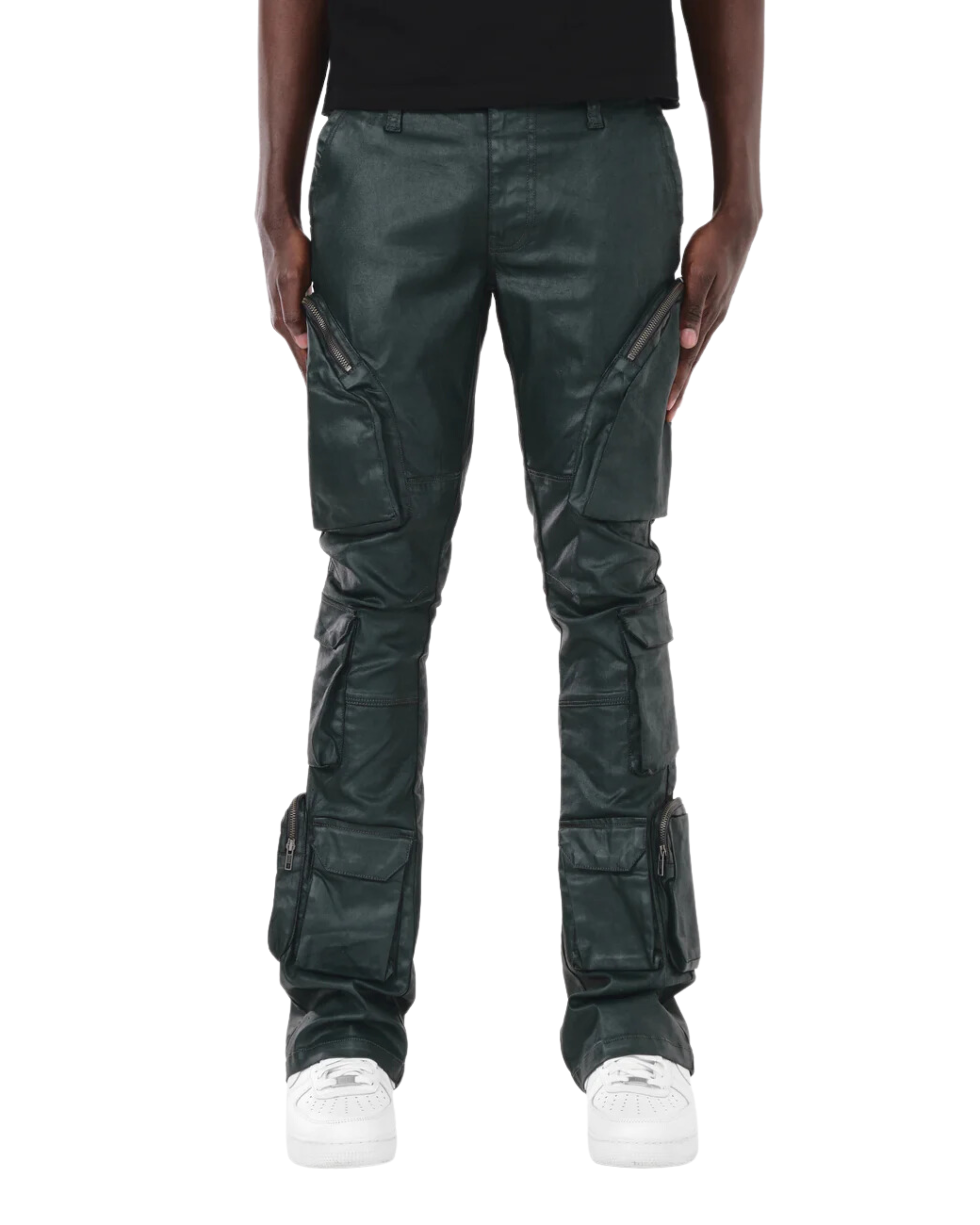 Wax Stacked Cargo Jeans 333022