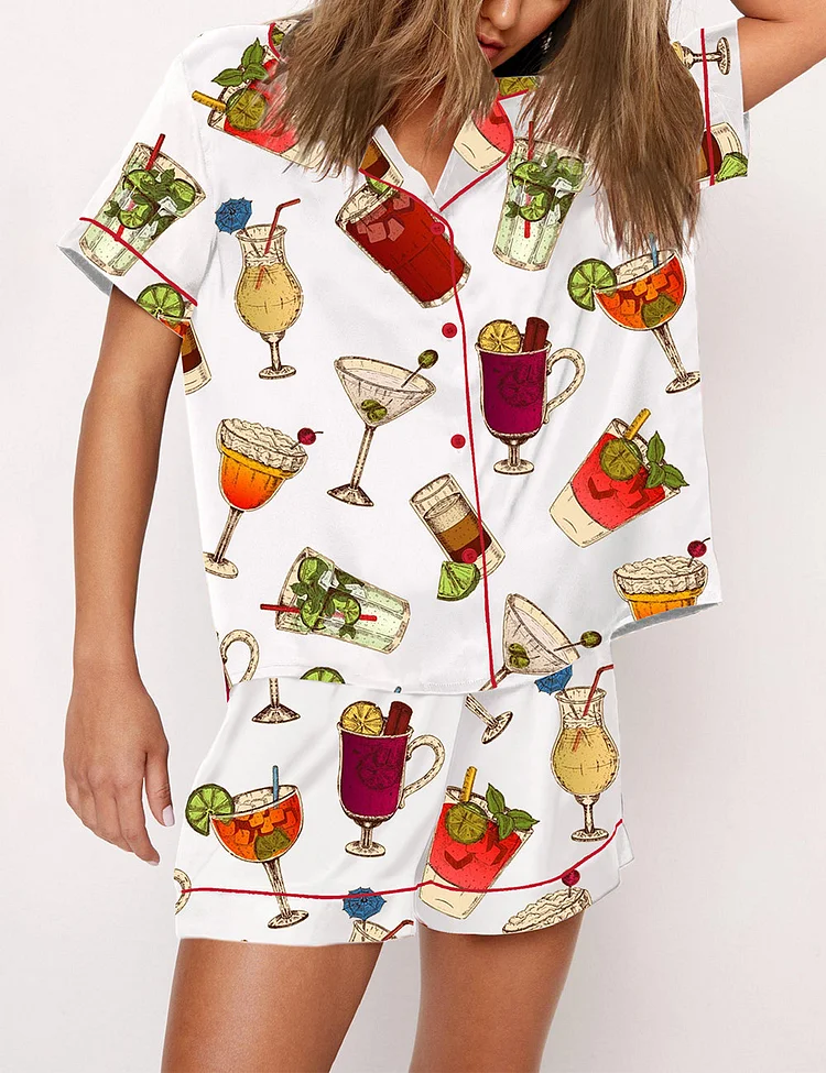 Women's Kinds Of Espresso Martini Wine Pajama Set
