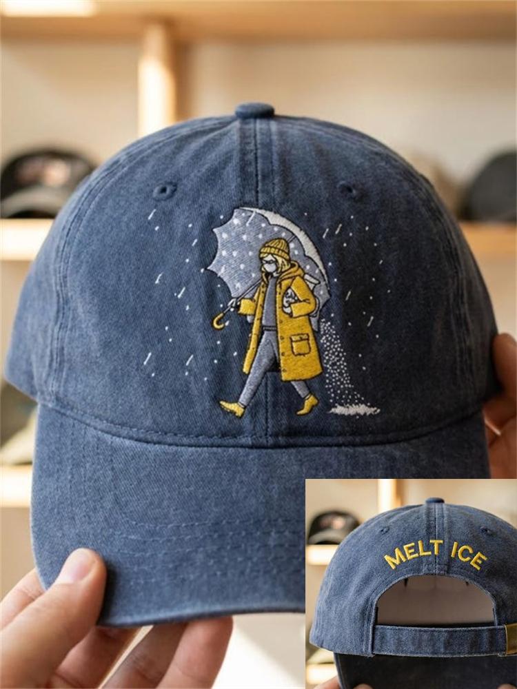 Comstylish Ice Out Melt Ice Inspired Washed Cap