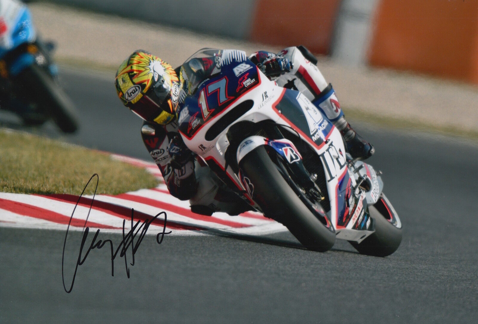 Karel Abraham Hand Signed AB Motoracing Honda 12x8 Photo Poster painting 2015 MotoGP.