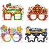 4pcs DIY Rhinestone Diamond Painting Glasses Frame No Lens (BIRTHDAY)