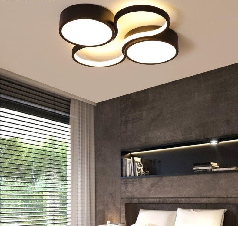 Ceiling Lamp White Or Black Frame For Home Lighting Living Room 34w 48w Lampara Techo Modern Luminaire Plafonnier