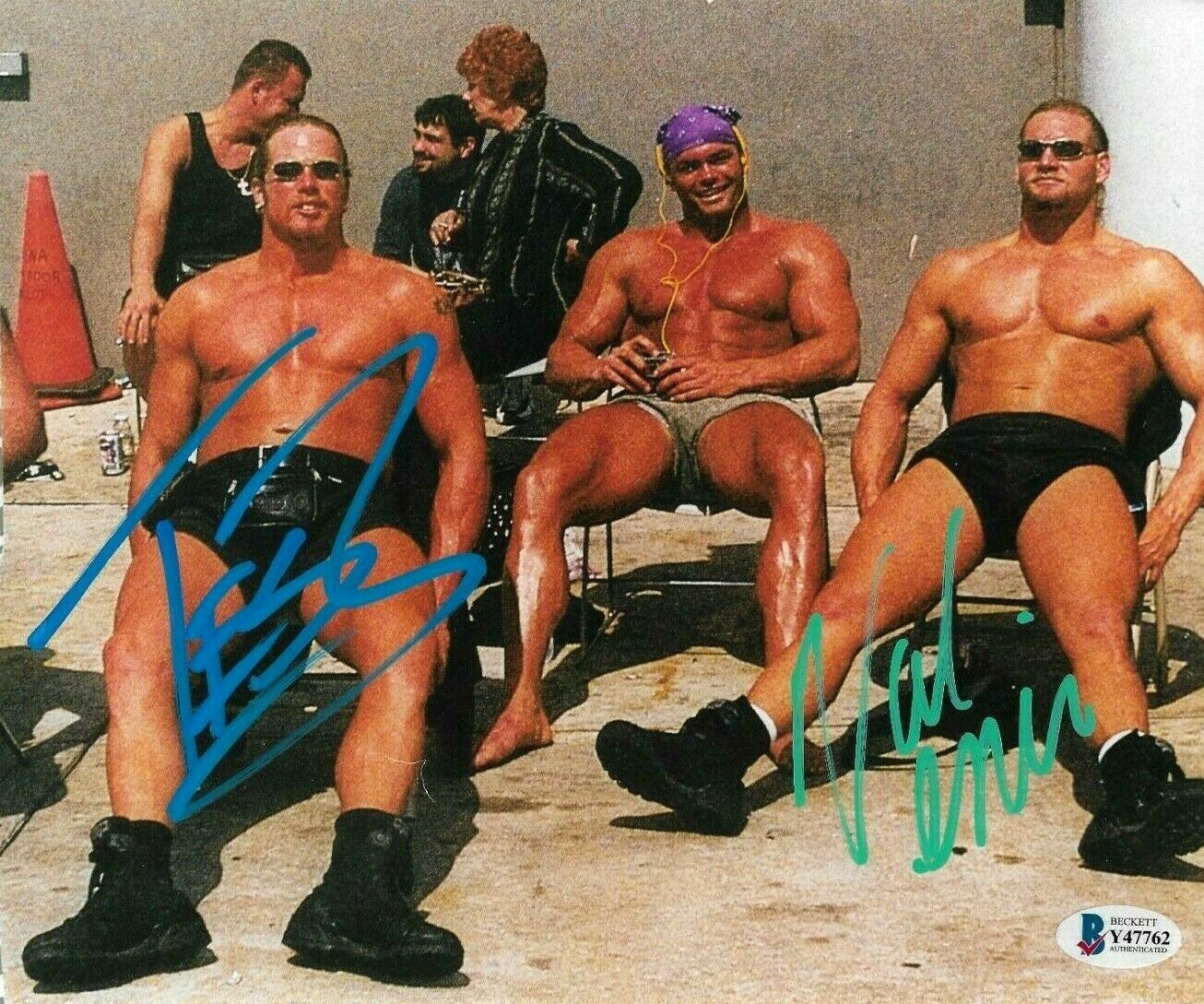 WWE TEST AND VAL VENIS HAND SIGNED AUTOGRAPHED 8X10 Photo Poster painting WITH BECKETT COA RARE