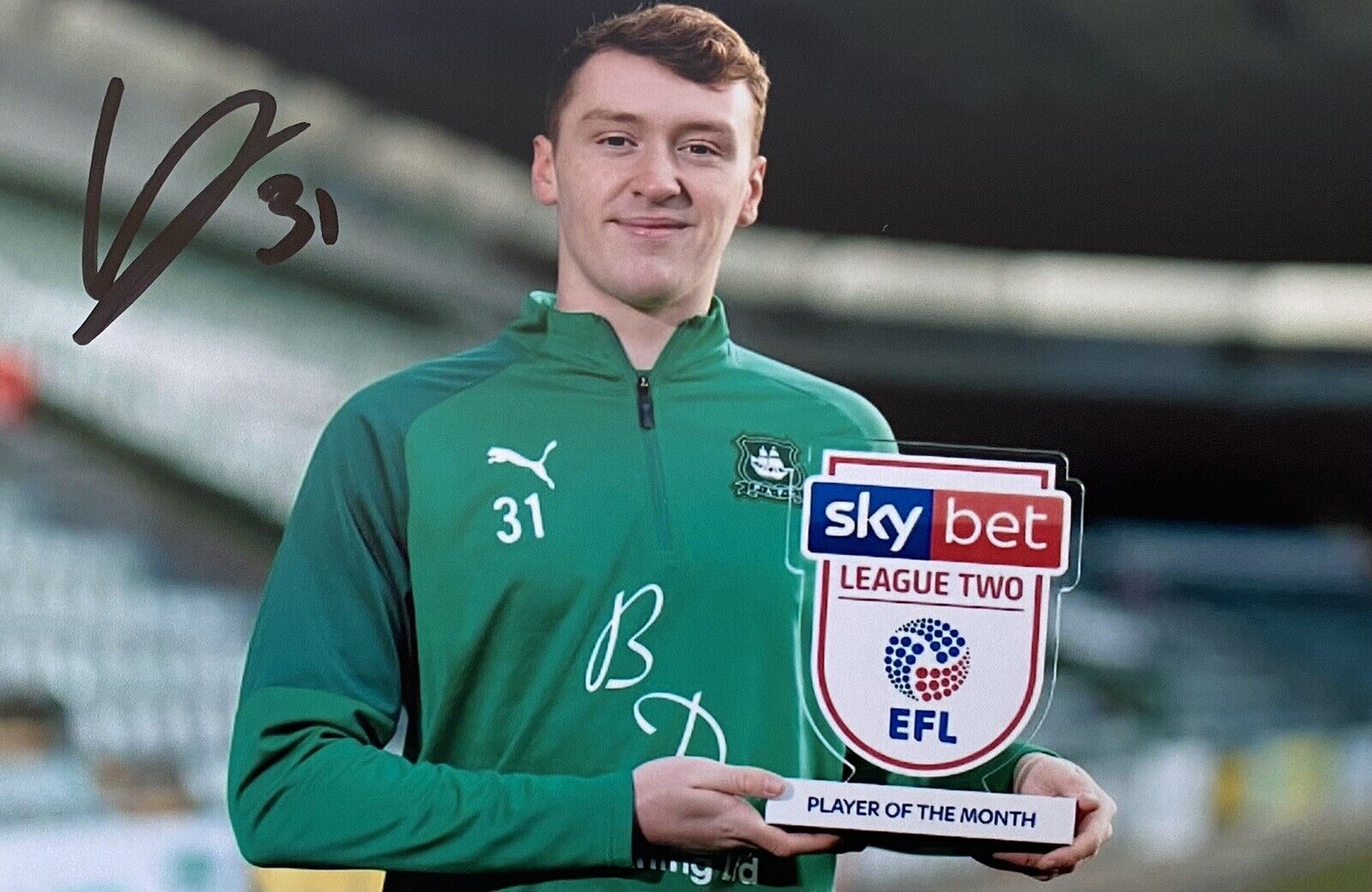 Luke Jephcott Genuine Hand Signed Plymouth Argyle 6X4 Photo Poster painting 2