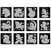 12Pcs DIY Pearl Painting Flying Horse for Home Wall Decor(15x15cm)