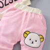 Kids Baby Girl Warm Clothes Infant Tops+Bottoms+Vest 3Pcs Sports Suit