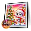 Christmas Cat - Diamond Painting - Partial Special Shaped Drill(Canvas|30*30cm)