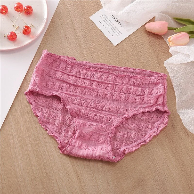 FINETOO Trendy 3D Crimping Panties Women M-XL Underpants Candy Color Underwear Soft Low-rise Ladies Briefs Female Lingerie 2021