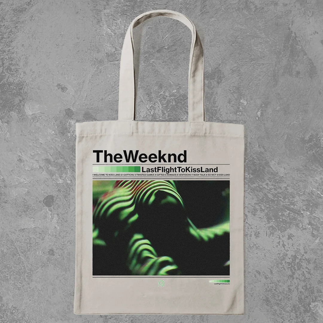 Casual And Simple The Weeknd Printed Canvas Bag